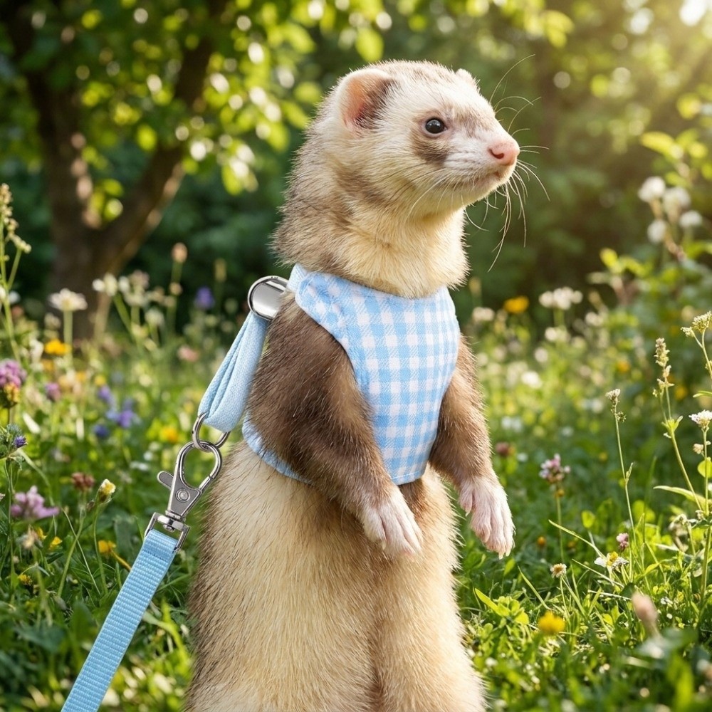 D Ring Strap - Plaid Ferret Escape-Proof Harness Adjustable Padded