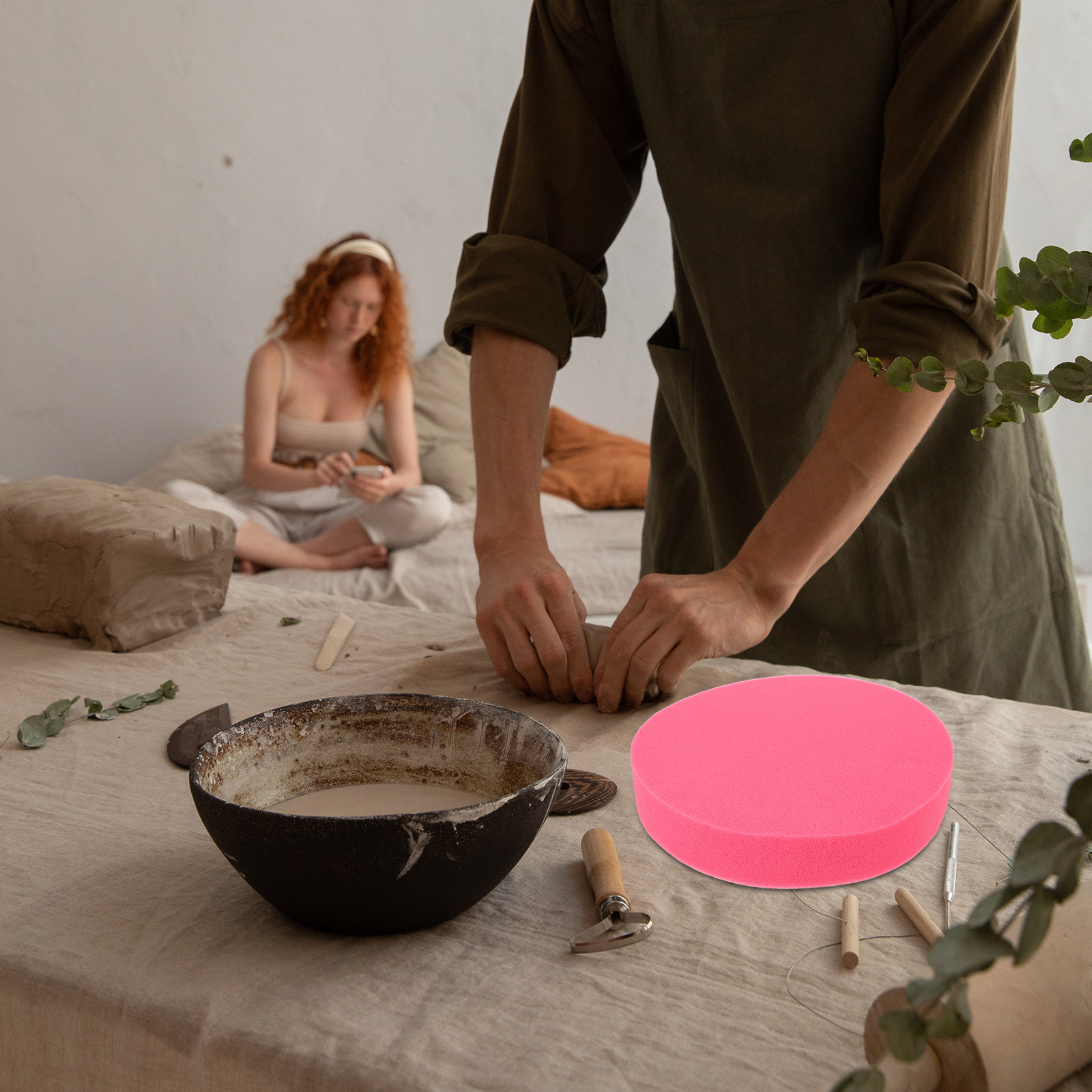 Pottery Sponge Cushion 13.56 I - đánh giá và giá Foam Clay Sculpt