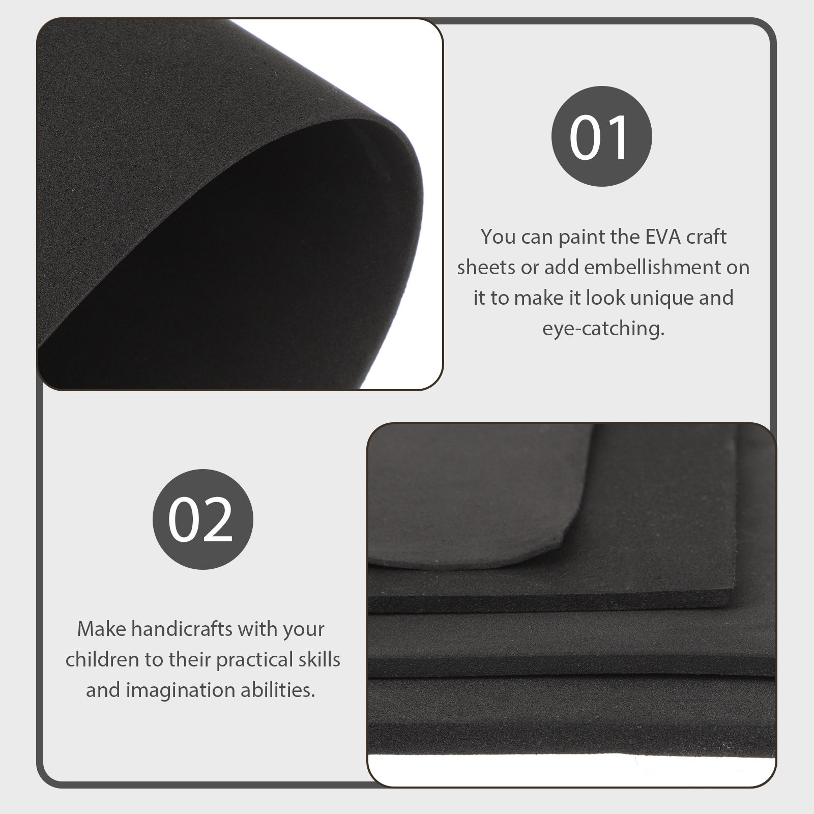 4Pcs Eva Craft Sheets Foam Boa - đánh giá và giá Cosplay Prop Foam Board